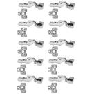 Kit 10 Dobradiças 35mm 105º Curva Metalla 110 com Calço Clip-On e Amortecedor Hafele