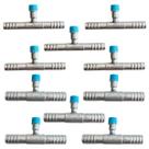 Kit 10 Emendas Ar Cond Reta 10mm 12mm Com Ventil R134 Alumínio Kit 10 Emendas Ar Cond Reta 10mm 12mm Com Ventil R134 Alumínio