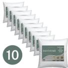 Kit 10 Enchimentos de Almofada 40x40 Fibra Siliconada com Capa TNT 40g