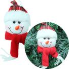 Kit 10 Enfeite Pendente de Natal Boneco de Neve 20cm para Árvore Vermelho e Branco Kit 10 Enfeite Pendente de Natal Boneco de Neve 20cm para Árvore Vermelho e Branco
