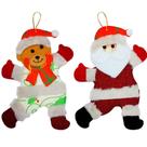 Kit 10 Enfeites árvore De Natal Papai Noel E Urso Natalino Kit 10 Enfeites árvore De Natal Papai Noel E Urso Natalino