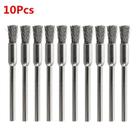 kit 10 escova de aço tipo pincel para micro retifica