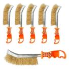 Kit 10 Escovas De Aço Com Cabo Para Limpeza De Churrasqueira