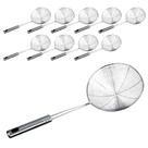 Kit 10 Escumadeira para Fritura Inox Batata Pastel Aro 15cm