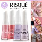 Kit 10 Esmaltes Risqué Tons Lilas Azul e Rosa Esmaltes Atacado