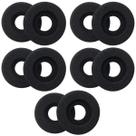Kit 10 Espuma Vazada Para Headset Plantronics C310 C320 C3210 C3220 - Preta 65mm