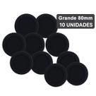 Kit 10 Espumas Grande 80mm 8cm Fechada para Headset e Fone de Ouvido com Encaixe 55mm 5,5cm