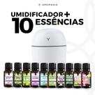 Kit 10 Essências Aromatizantes Umidificador Ultrassônico 220ml Led 7 Cores