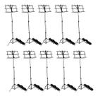 KIT 10 Estante partitura dobravel suporte preta CSM