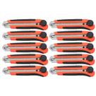 Kit 10 Estilete Profissional 25mm Trava cabo Emborrachado