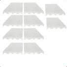 Kit 10 Estrado Piso Pallet Plástico Resistente 25x50 Branco