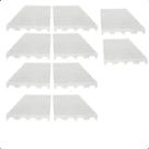 Kit 10 Estrado Piso Pallet Plástico Resistente 25x50 Branco