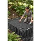 Kit 10 Estrados Plástico Preto 50x25cm - Alta Resistência