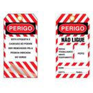 Kit 10 Etiquetas de Bloqueio: Não Ligue Tagout Kit 10 Etiquetas de Bloqueio: Não Ligue Tagout