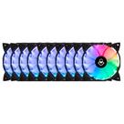 Kit 10 Fans Mancer Z100 RGB Com Controladora 120mm - MCR-Z10RGB-01