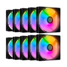 Kit 10 Fans TGT Striker Rainbow 120mm - TGT-STK10-BLRBW