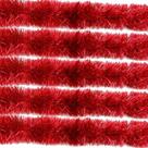 Kit 10 Festão Natal Metalizado Vermelho 2m X 10cm 5 Fitas Enfeite Decoração
