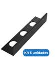 Kit 10 Filetes Pretos Para Soleira Perfil L Em Aço Inox 1M
