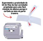 Kit 10 Fita Compatível Brother Mk231 T 12mm Pt 80 70 90 Bran Branco