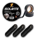 Kit 10 Fita Isolante 17mm x 10m Antichama Profissional Pvc