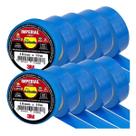 Kit 10 Fita Isolante 3M Imperial 18MM X 10M Azul