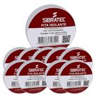 Kit 10 fita isolante cinza 19mm x 20mt sibratec