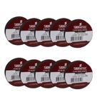 Kit 10 fita isolante marrom 19mm x 20mt sibratec