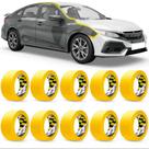Kit 10 Fitas Crepe Automotiva Adelbras Amarela 48mm x 40m Larga