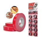 Kit 10 Fitas Dupla Face 3m Vermelha 5 Mts X 11 mm Largura