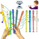 Kit 10 Flauta Doce Infantil Brinquedo Instrumento Plástico