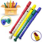 Kit 10 Flauta Doce Infantil Brinquedo Instrumento Plástico