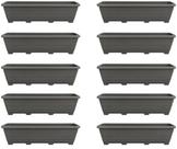 Kit 10 - Floreiras De Chão 80cm Plástico Resistente Cinza