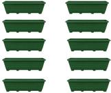 Kit 10 - Floreiras De Chão 80cm Plástico Resistente Verde