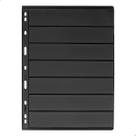 Kit 10 Folha para Selos 28x21 Fundo Preto Acetato 7 Espaços