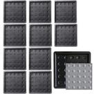 Kit 10 Forma Plastica Molde Matriz p Piso Concreto Rua Chão Tátil 25x25x2,5 Alerta Bolinha Indicativo Sinalizador