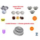 Kit 10 Formas Bolo Decorado Com 9 Mini Formas Bolo Baby e 1 Forma Suíça Gomada
