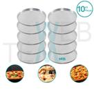 Kit 10 Formas de Pizza nº 35 de Alumínio Sustentável, Cozimento Uniforme, Fácil Limpeza e Durabilidade, Ideal para Uso Caseiro e Profissional