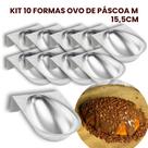 Kit 10 Formas para Ovo de páscoa M 15,5x10x5cm Caparroz Aluminio