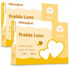 Kit 10 Fraldas De Pano Tecido Duplo 100% Algodão Extra Absorção 70cm x 70cm Incomfral - Emcompre