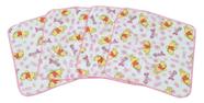 Kit 10 Fraldinha De Boca Ursinho Pooh 33x33cm Com Croche