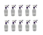 Kit 10 Frasco Pulverizador / Borrifador 500ml - ROXO E BRANCO