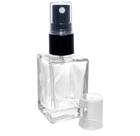 Kit 10 Frascos de Vidro Cristal Quadrado 30ml Com válvula Spray
