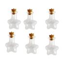 Kit 10 Frascos de Vidro Estrela Decorativos para Casamento e Lembrancinhas