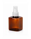 Kit 10 Frascos Plástico Âmbar Cubo 200ml com Válvula Spray para Multiuso de Produtos -