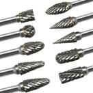 Kit 10 Fresa Lima Rotativa Desbastar Metal Duro Alumínio Chapa Furar Escarear Cilindros Madeira Aço Ferro Retífica