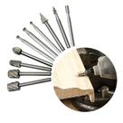 Kit 10 Fresas Lima Rotativa Brocas Escariador Para Micro Retífica Dremel Gravação Furadeira Entalhe Desbaste Madeira Alumínio