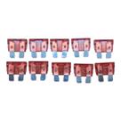 Kit 10 Fusíveis Lâmina Universal 10 Amperes Vermelho
