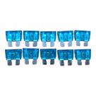 Kit 10 fusíveis Lâmina Universal 15 Amperes Azul