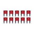 Kit 10 Fusível Lâmina 10 Amp Mini AMS Kit 10 Fusível Lâmina 10 Amp Mini AMS