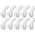 Kit 10 Gancho Extensor De Cabide De Roupas Conector Branco